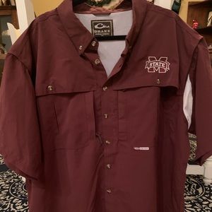 Mississippi State Drake XXL fishing style button down